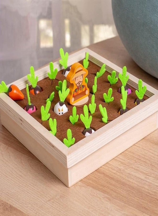 Wudly Wooden Carrot Harvest Toy for Kids | Montessori Fine Motor Planting Game for Toddlers | Educational Activity Toy for 1-4 Years | Shape Sorting & Hand-Eye Coordination | Gift for Boys & Girls - Image 3